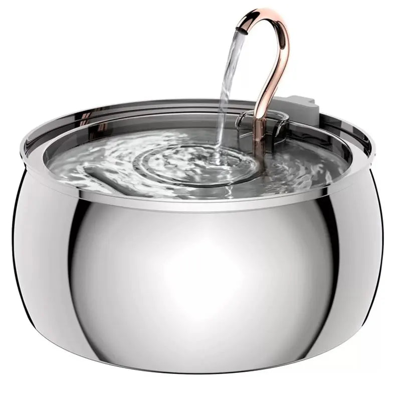 Fluffin Serenity Flow® – Fontaine à eau inox ultra-silencieuse pour animaux