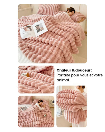 Fluffin CozyTouch® – Plaid cocoon ultradoux pour lit, canapé & animaux