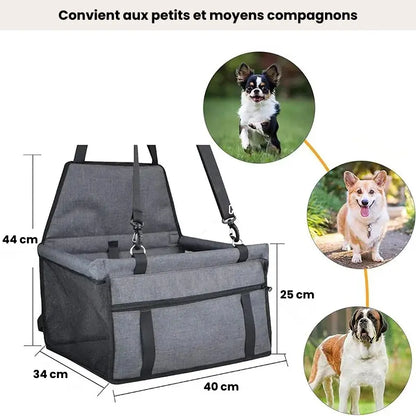 Fluffin VoyageSafe® – Siège auto pliable et sécurisé pour chien